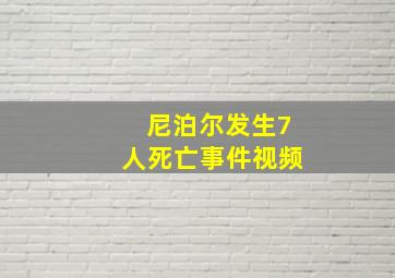 尼泊尔发生7人死亡事件视频