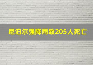 尼泊尔强降雨致205人死亡