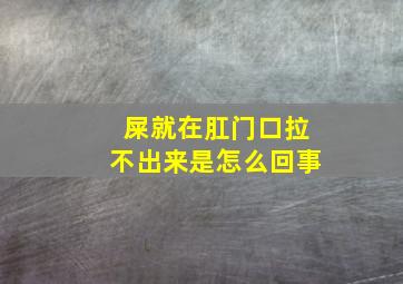 屎就在肛门口拉不出来是怎么回事