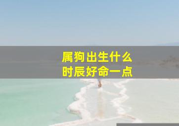 属狗出生什么时辰好命一点