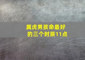 属虎男孩命最好的三个时辰11点