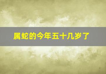 属蛇的今年五十几岁了