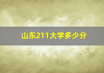 山东211大学多少分