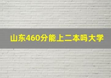 山东460分能上二本吗大学