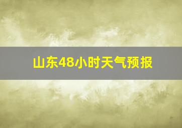 山东48小时天气预报