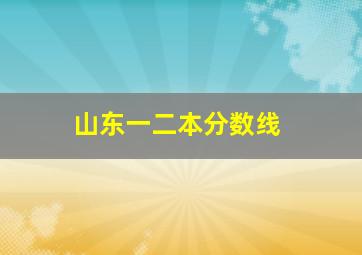 山东一二本分数线