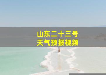 山东二十三号天气预报视频