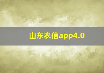 山东农信app4.0