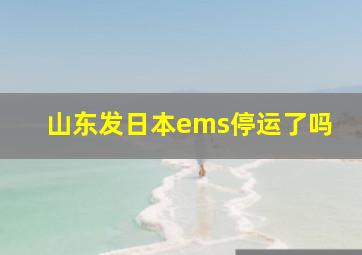 山东发日本ems停运了吗