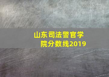 山东司法警官学院分数线2019