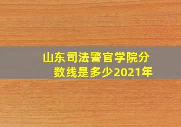 山东司法警官学院分数线是多少2021年