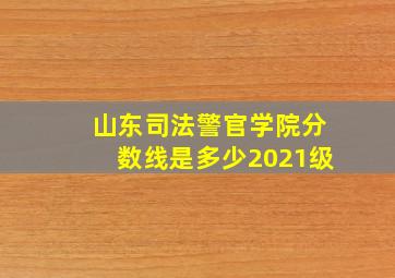 山东司法警官学院分数线是多少2021级