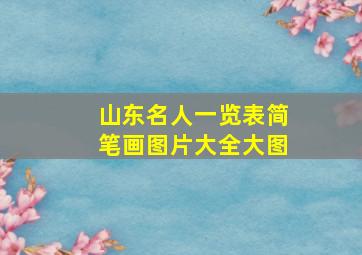 山东名人一览表简笔画图片大全大图