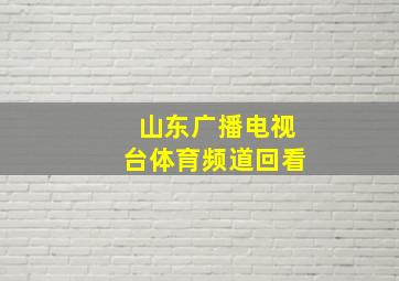 山东广播电视台体育频道回看