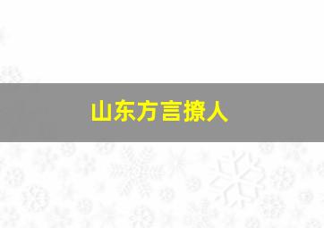 山东方言撩人