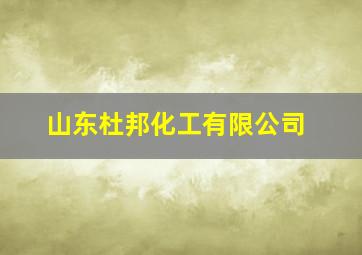 山东杜邦化工有限公司