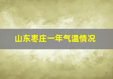 山东枣庄一年气温情况