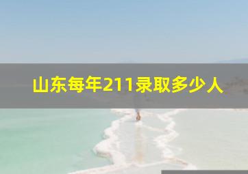 山东每年211录取多少人