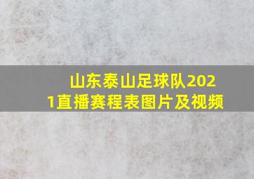 山东泰山足球队2021直播赛程表图片及视频