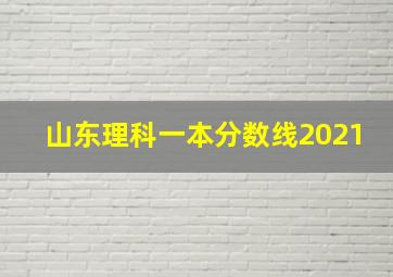 山东理科一本分数线2021