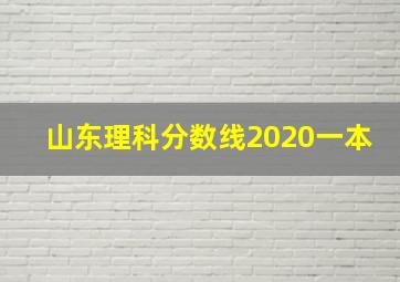 山东理科分数线2020一本