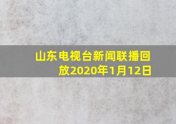 山东电视台新闻联播回放2020年1月12日