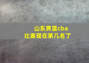 山东男篮cba比赛现在第几名了