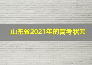 山东省2021年的高考状元