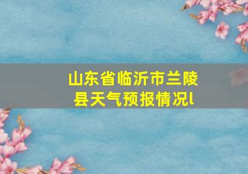 山东省临沂市兰陵县天气预报情况l