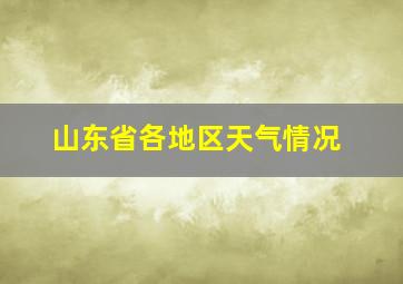 山东省各地区天气情况