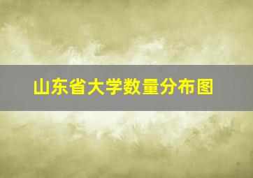 山东省大学数量分布图