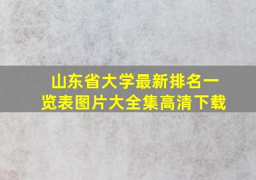 山东省大学最新排名一览表图片大全集高清下载