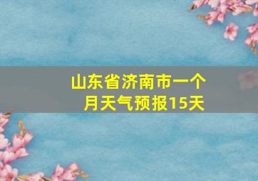 山东省济南市一个月天气预报15天