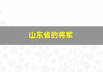 山东省的将军