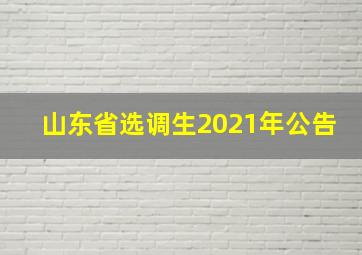 山东省选调生2021年公告