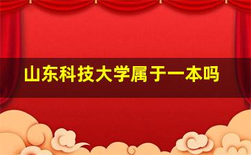 山东科技大学属于一本吗