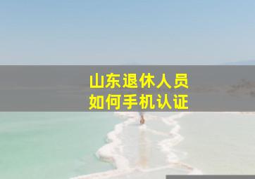 山东退休人员如何手机认证