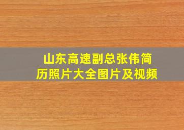 山东高速副总张伟简历照片大全图片及视频