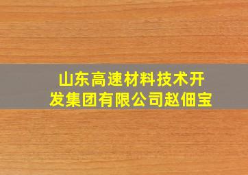 山东高速材料技术开发集团有限公司赵佃宝