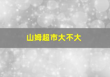 山姆超市大不大