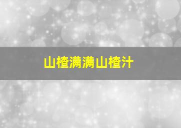 山楂满满山楂汁