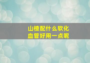 山楂配什么软化血管好用一点呢