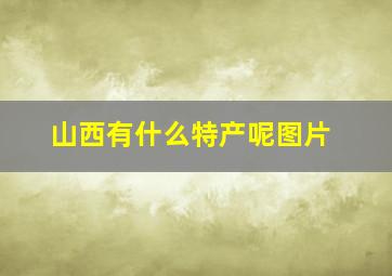 山西有什么特产呢图片