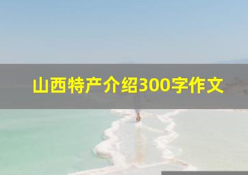 山西特产介绍300字作文