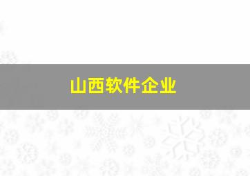 山西软件企业