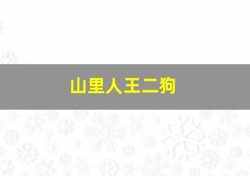 山里人王二狗