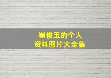 崔俊玉的个人资料图片大全集