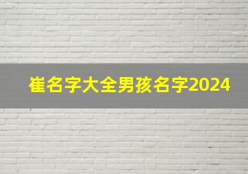 崔名字大全男孩名字2024