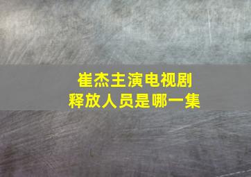 崔杰主演电视剧释放人员是哪一集