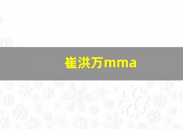 崔洪万mma